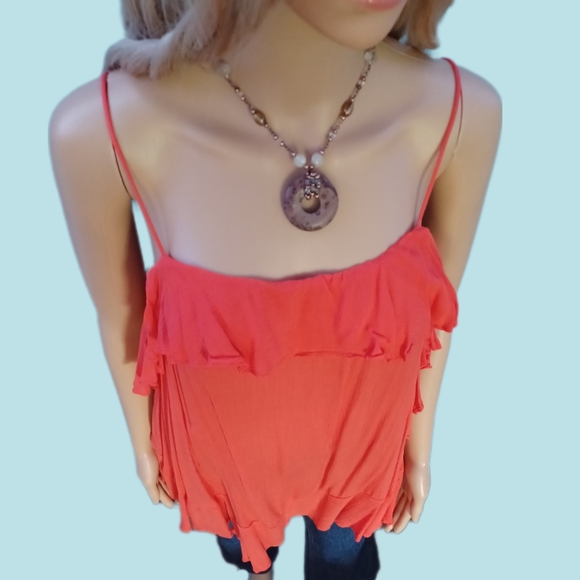 NEW!Free people M ruffles cami tank top - Picture 2 of 9